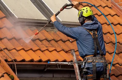 Démoussage et hydrofuge de toiture à Herbeys